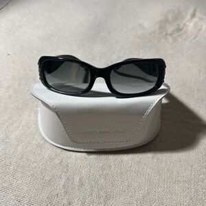 Women’s Carmen Marc Valvo One Size Adela Black Oval Sunglasses